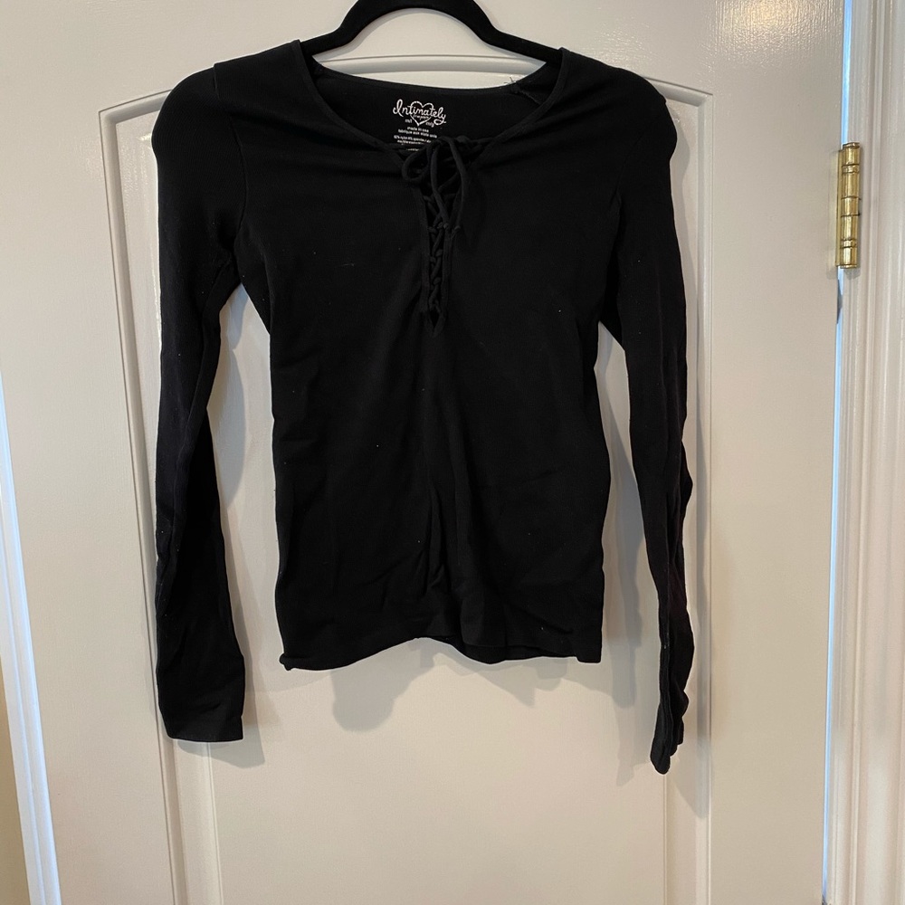 Free People nylon/Spandex long sleeve top